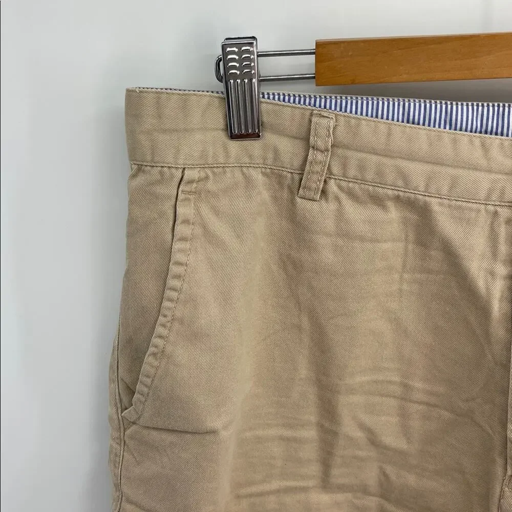 Taylor & Mick stretch flat front chino dress shorts sz 34